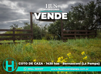 COTO DE CAZA de 1435 has en Bernasconi (La Pampa)
