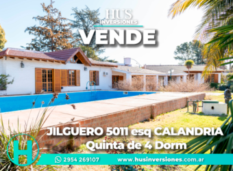 JILGUERO 5011 esq CALANDRIA Quinta de 4 Dormitorios
