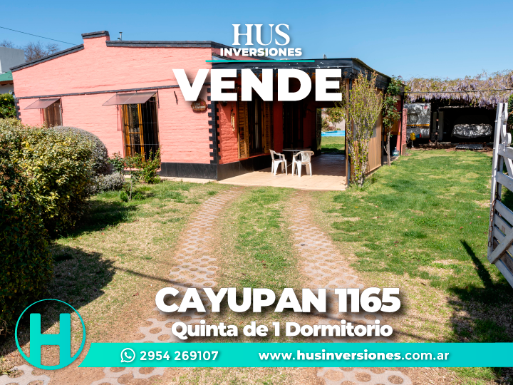 CAYUPAN 1165 (entre Meringer y Zocchi). Quinta de 1 Dormitorio