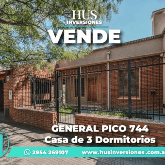 GENERAL PICO 744. Casa de 3 Dormitorios