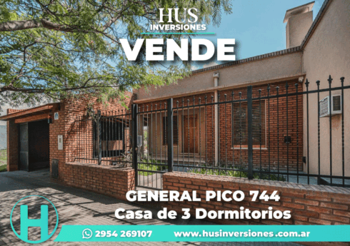 GENERAL PICO 744. Casa de 3 Dormitorios GENERAL PICO 744. Casa de 3 Dormitorios