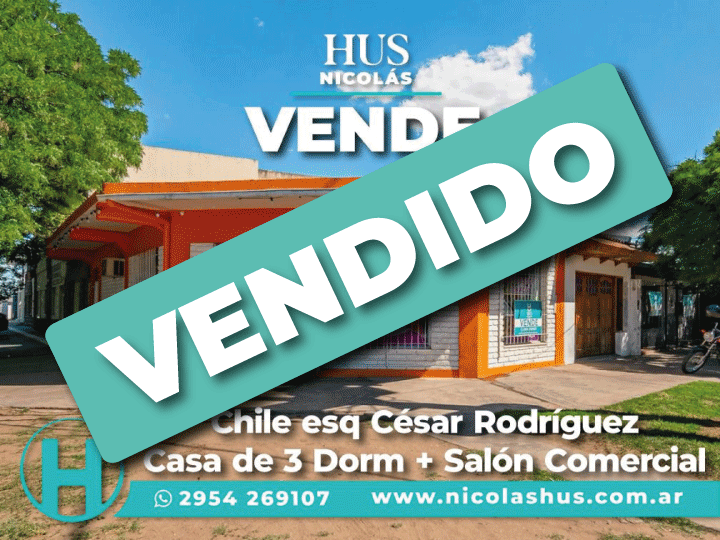 Chile esq César Rodríguez. Casa de 3 dorm + Salón Comercial