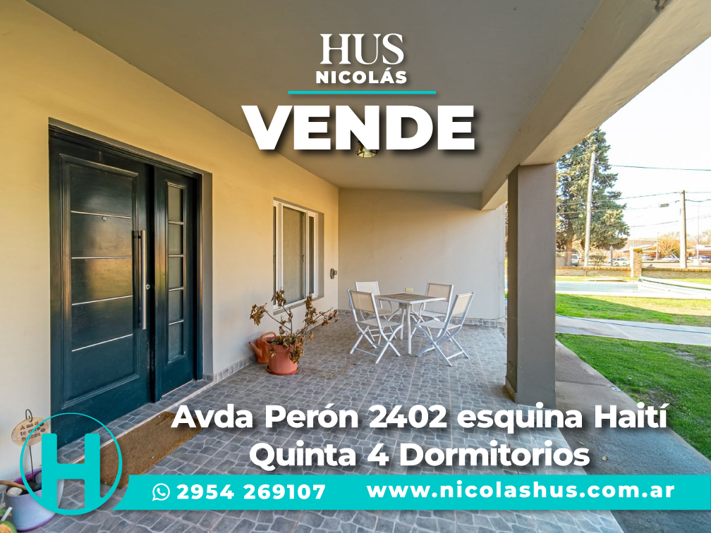 Quinta 4 Dormitorios – Avenida Perón 2402 esquina Haití Quinta 4 Dormitorios – Avenida Perón 2402 esquina Haití
