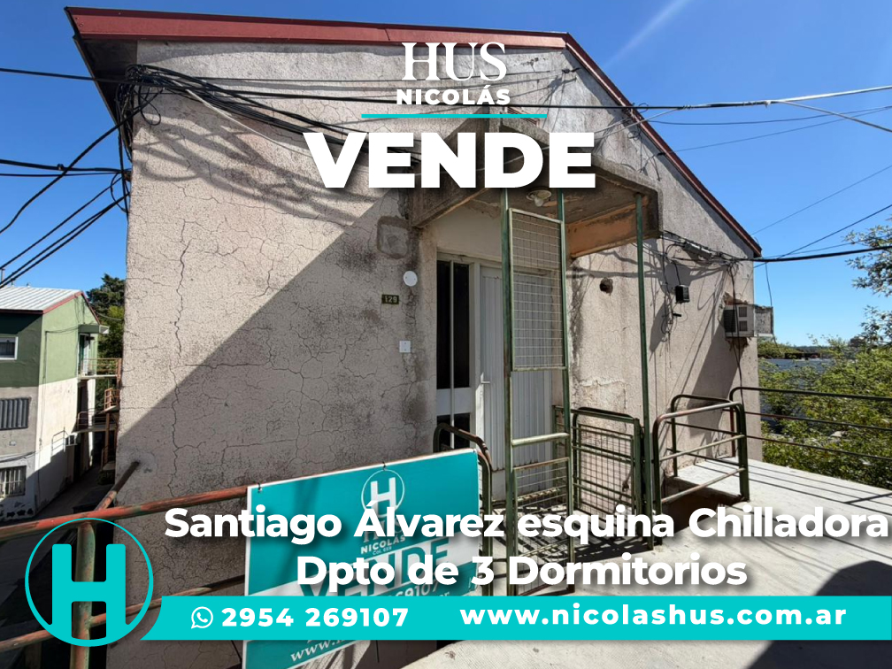 Santiago Álvarez esquina Chilladora – Dpto de 3 Dormitorios