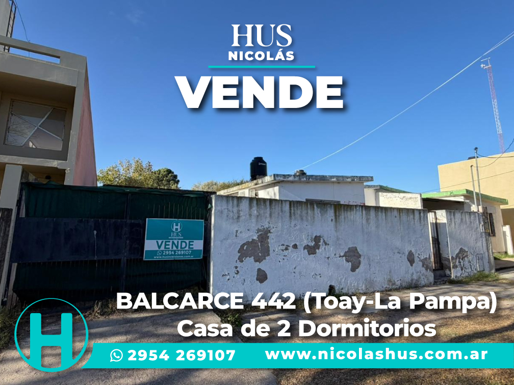 BALCARCE 442 (Toay-La Pampa) Casa de 2 Dormitorios