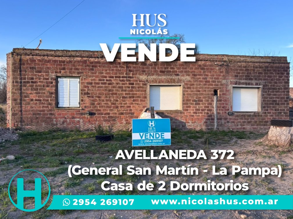 AVELLANEDA 372 Casa de 2 Dormitorios (General San Martín – La Pampa)